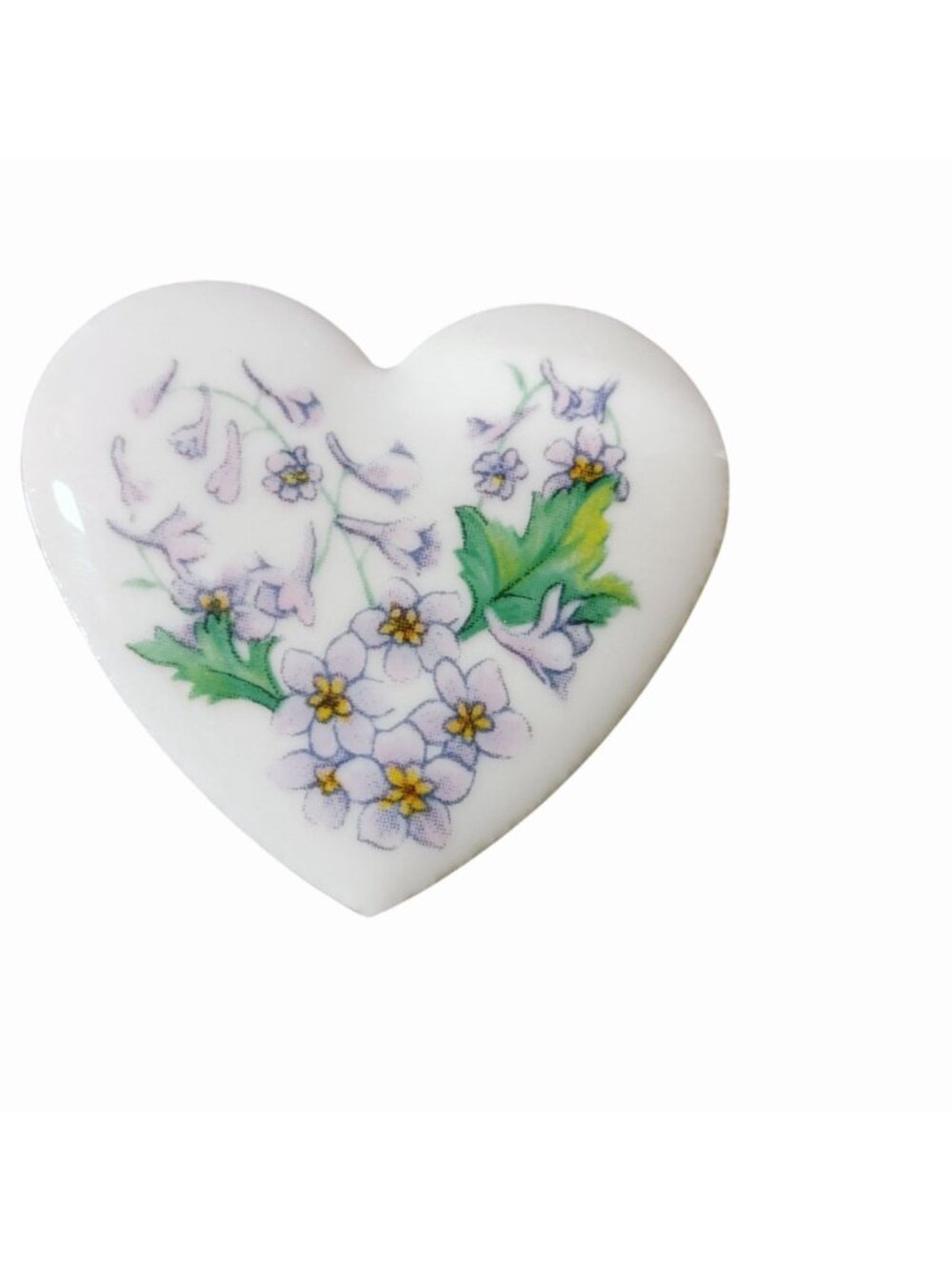 Avon Birthday Bouquet Pin Brooch 1987 July Larkspur Heart Shaped Collectible - Picture 5 of 8